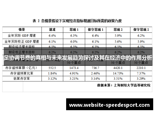 足协调节费的真相与未来发展趋势探讨及其在经济中的作用分析