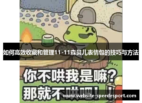 如何高效收藏和管理11-11森贝儿表情包的技巧与方法